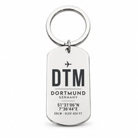 Thumbnail for Dortmund Airport DTM - Key Chain - Original Design - Silver