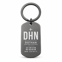 Thumbnail for Dothan Regional Airport DHN - Key Chain - Original Design - Black