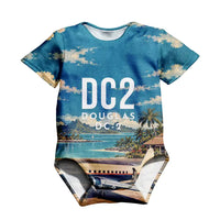 Thumbnail for Douglas DC-2 3D All-Over Print Clothing - Baby Bodysuit - 3D