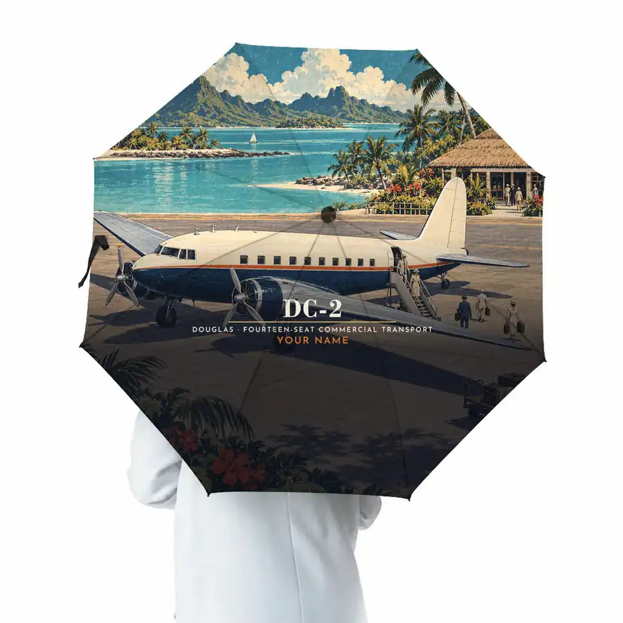 Douglas DC-2 - 3D + Name - Umbrella