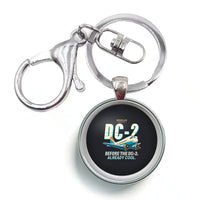 Thumbnail for Douglas DC-2 - Cartoon - Circle Key Chain - Black
