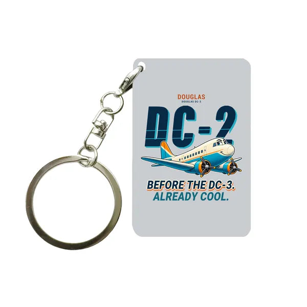 Douglas DC-2 - Cartoon - Key Chain - Light Gray