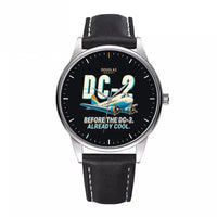 Thumbnail for Douglas DC-2 - Cartoon - Leather Strap - Black Leather Strap
