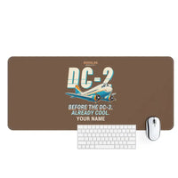 Thumbnail for Douglas DC-2 - Cartoon + Name - Desk Mat - Brown