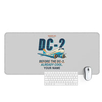 Thumbnail for Douglas DC-2 - Cartoon + Name - Desk Mat - Light Gray