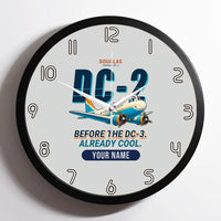 Thumbnail for Douglas DC-2 - Cartoon + Name - Framed - Light Gray