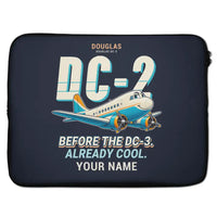 Thumbnail for Douglas DC-2 - Cartoon + Name - Laptop Sleeve