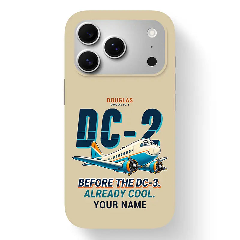 Douglas DC-2 - Cartoon + Name - MagSafe iPhone 17 Pro - Beige