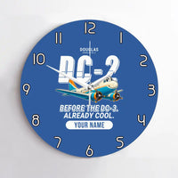 Thumbnail for Douglas DC-2 - Cartoon + Name - No Frame - Blue