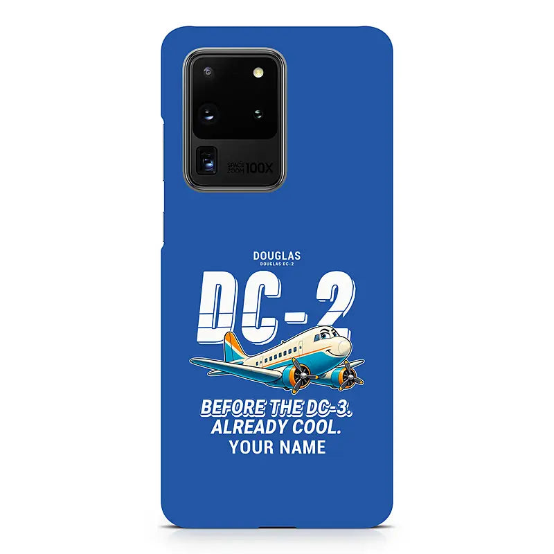 Douglas DC-2 - Cartoon + Name - Samsung Case - Blue