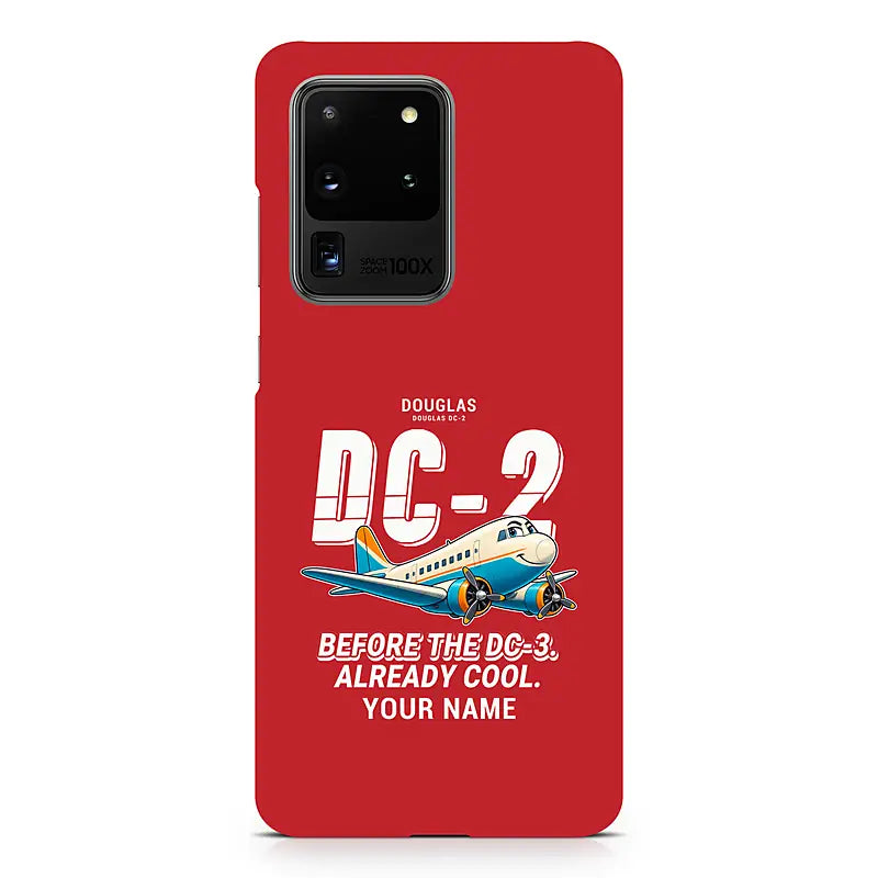Douglas DC-2 - Cartoon + Name - Samsung Case - Red