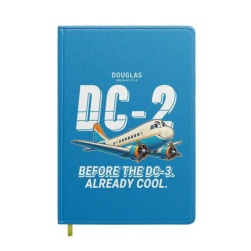 Douglas DC-2 - Cartoon - Notebook - Turquoise