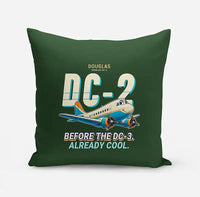 Thumbnail for Douglas DC-2 - Cartoon - Pillow - Dark Green
