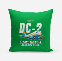 Thumbnail for Douglas DC-2 - Cartoon - Pillow - Green