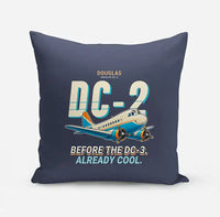 Thumbnail for Douglas DC-2 - Cartoon - Pillow - Navy Blue