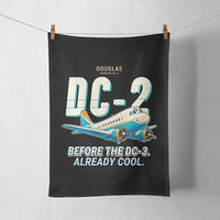 Thumbnail for Douglas DC-2 - Cartoon - Towel - Black