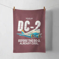 Thumbnail for Douglas DC-2 - Cartoon - Towel - Dark Red