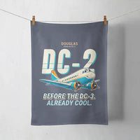 Thumbnail for Douglas DC-2 - Cartoon - Towel - Navy Blue