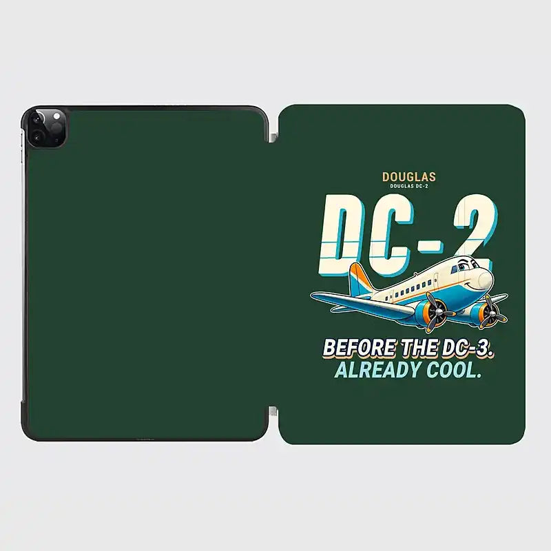 Douglas DC-2 - Cartoon - iPad Case - Dark Green