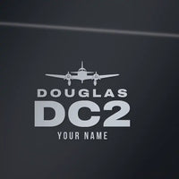Thumbnail for Douglas DC-2 - Heritage Die-Cut - Silver + Name - Die-Cut - Close-up