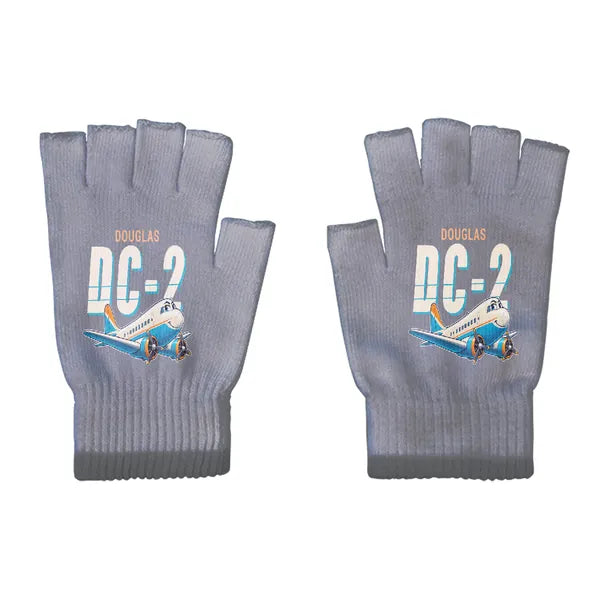 Douglas DC-2 - Gloves - Cut - Cartoon - Gray