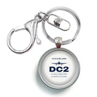 Thumbnail for Douglas DC-2 - Heritage - Circle Key Chain - White