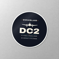 Thumbnail for Douglas DC-2 - Heritage - Circle Sticker - Close-up