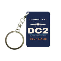 Thumbnail for Douglas DC-2 - Heritage + Name - Key Chain - Navy Blue
