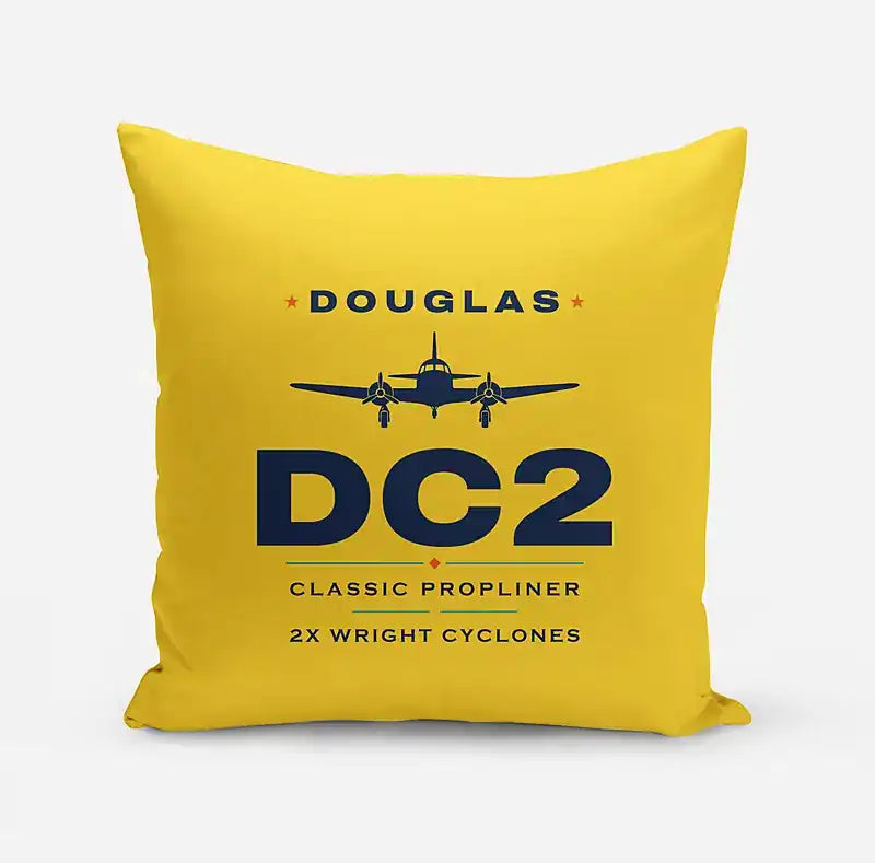Douglas DC-2 - Heritage - Pillow - Yellow
