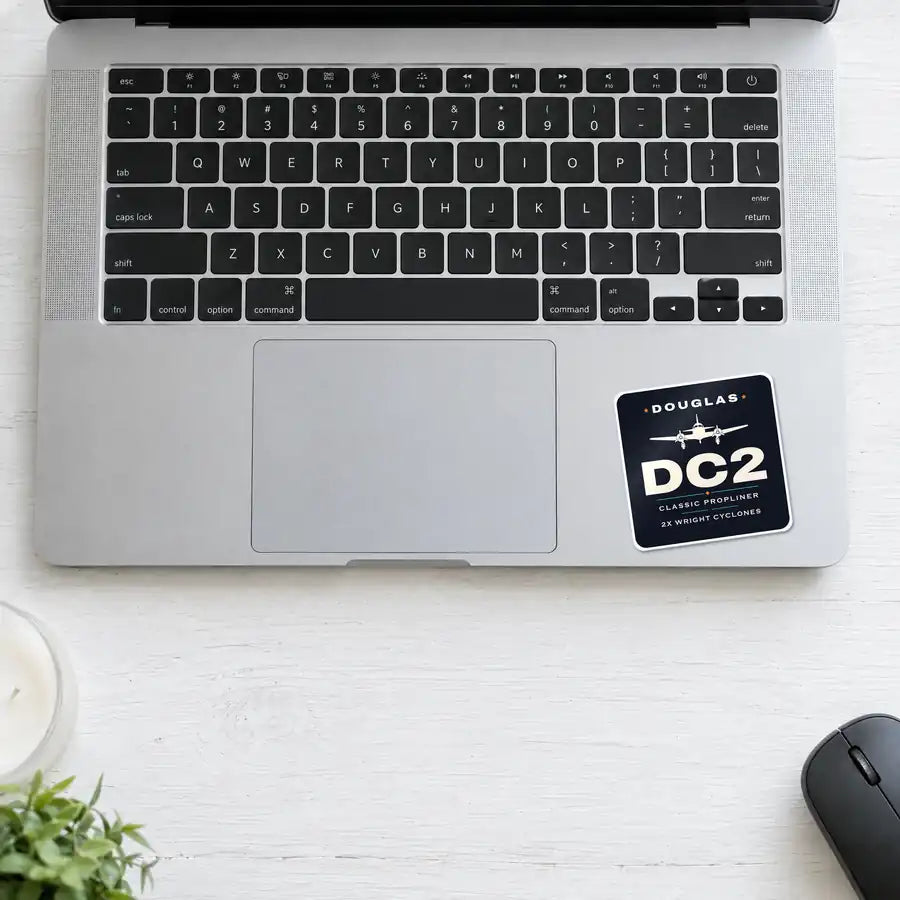 Douglas DC-2 - Heritage - Square Sticker - Laptop