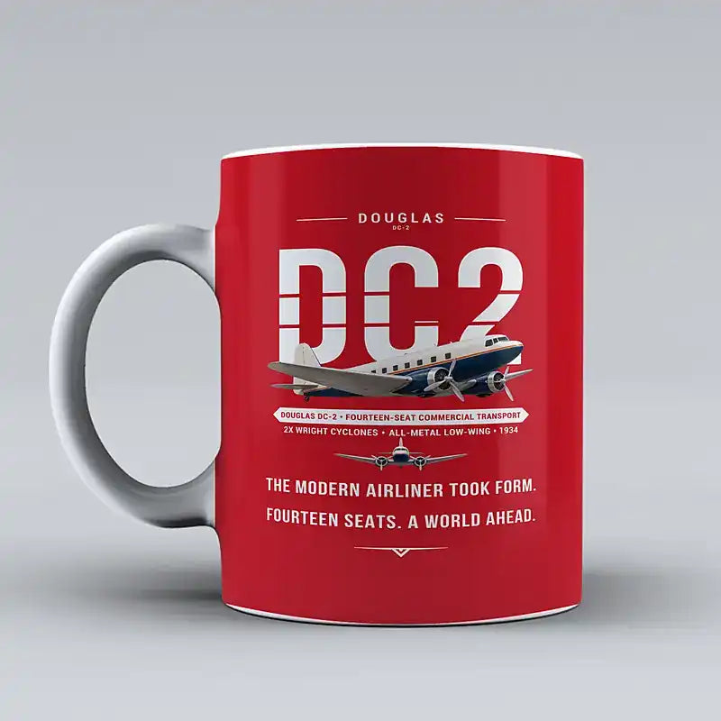 Douglas DC-2 - Original - Mug - Red