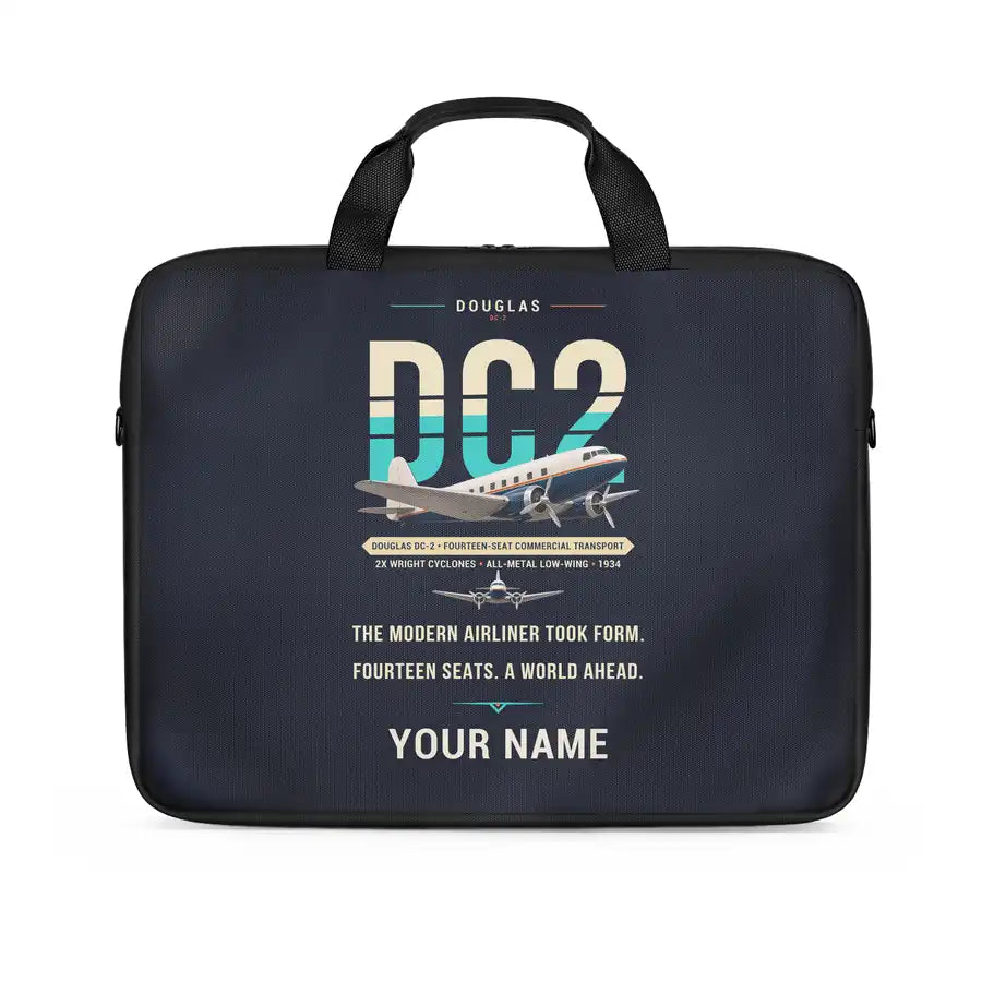 Douglas DC-2 - Original + Name - Laptop Bag