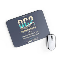 Thumbnail for Douglas DC-2 - Original + Name - Mouse Pad - Navy Blue