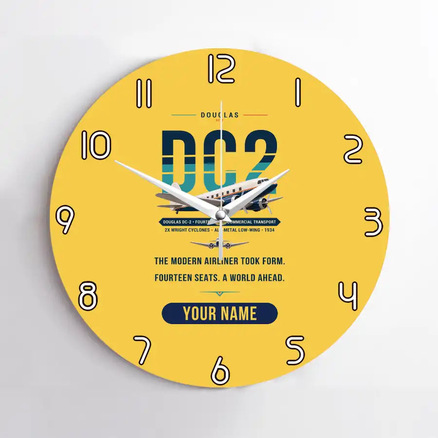 Douglas DC-2 - Original + Name - No Frame - Yellow