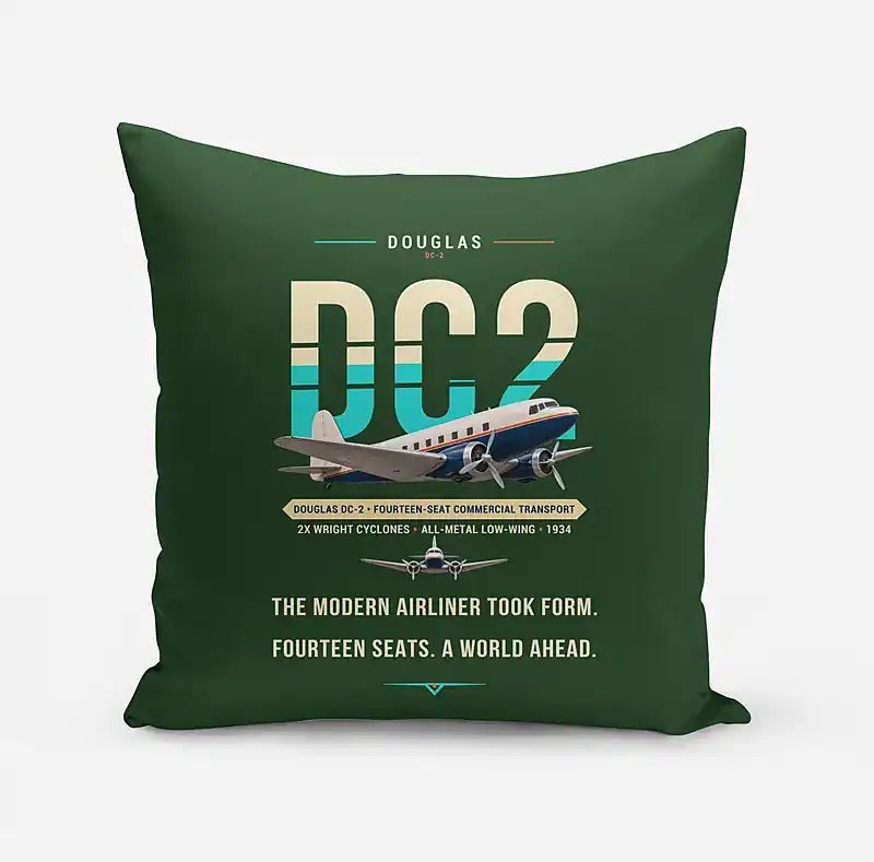 Douglas DC-2 - Original - Pillow - Dark Green