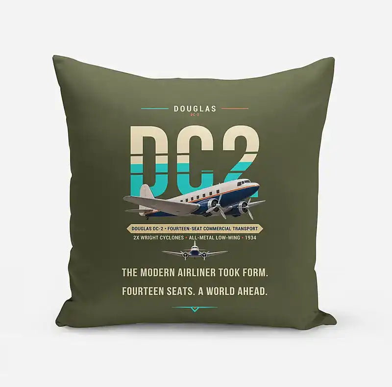 Douglas DC-2 - Original - Pillow - Green Army