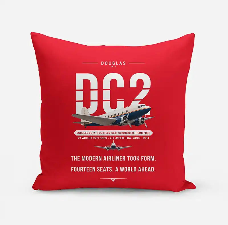 Douglas DC-2 - Original - Pillow - Red
