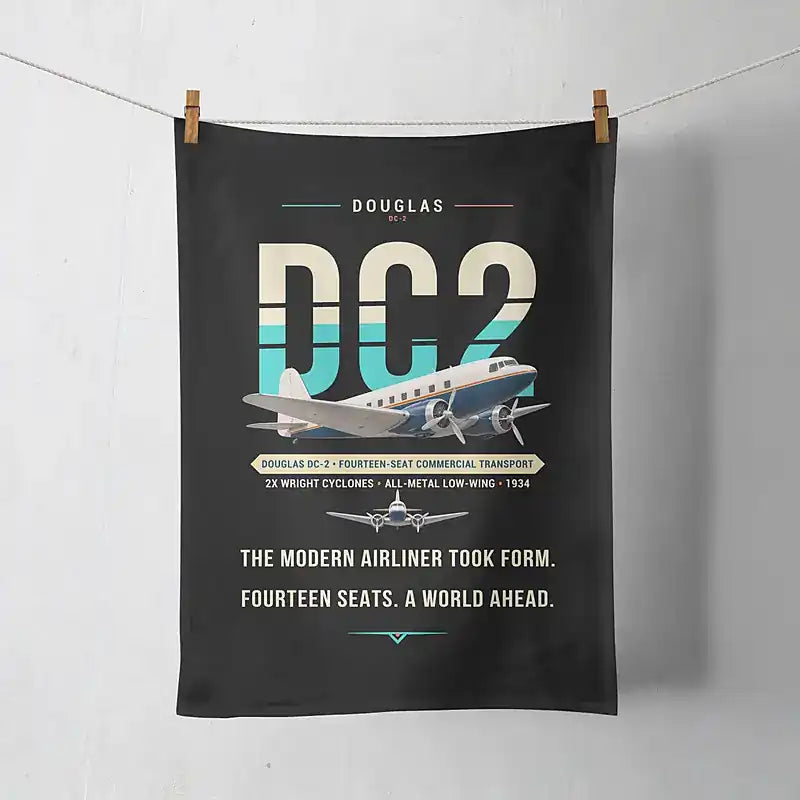 Douglas DC-2 - Original - Towel - Black