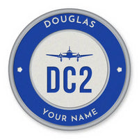 Thumbnail for Douglas DC-2 Patches - Circle + Name - Royal White