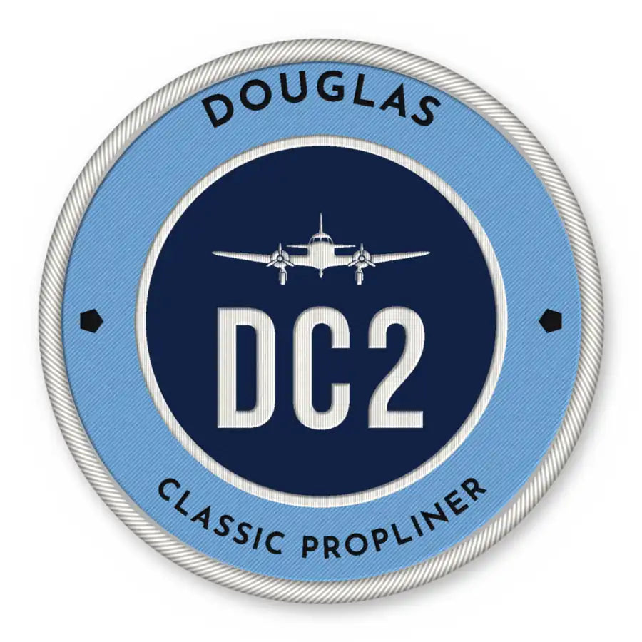 Douglas DC-2 Patches - Circle - Sky Navy