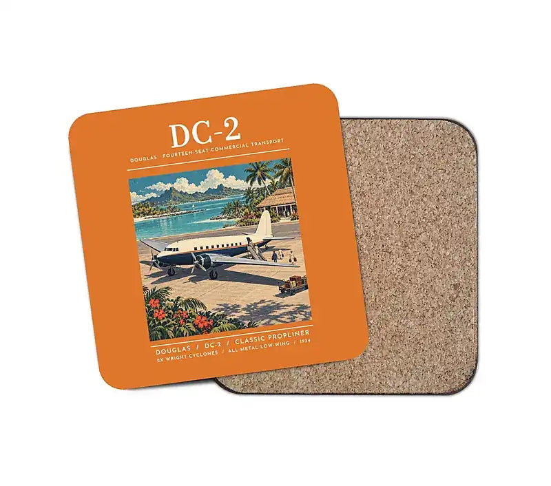 Douglas DC-2 - Poster - Coaster - Orange