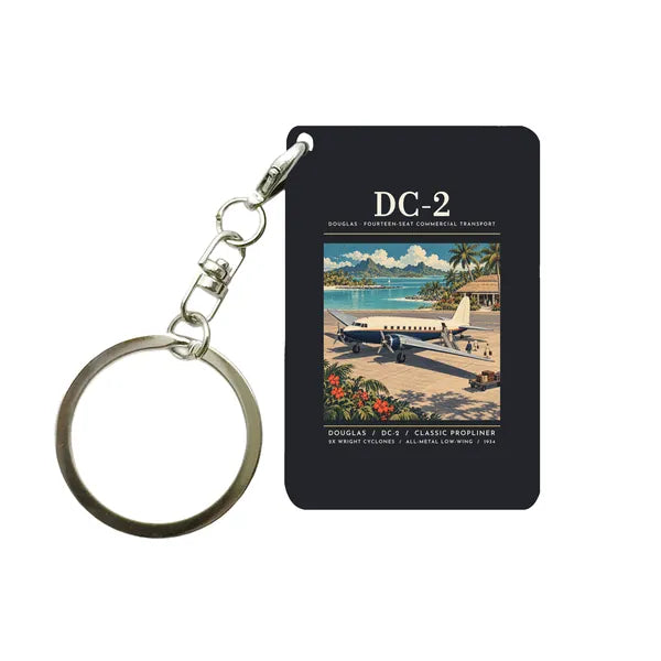 Douglas DC-2 - Poster - Key Chain - Black