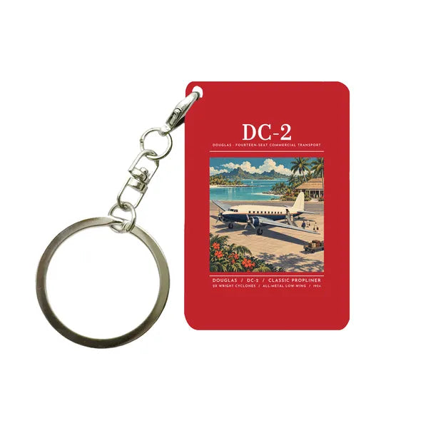 Douglas DC-2 - Poster - Key Chain - Red
