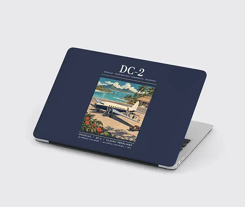 Douglas DC-2 - Poster - MacBook Case - Navy Blue