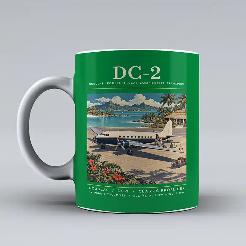 Douglas DC-2 - Poster - Mug - Green