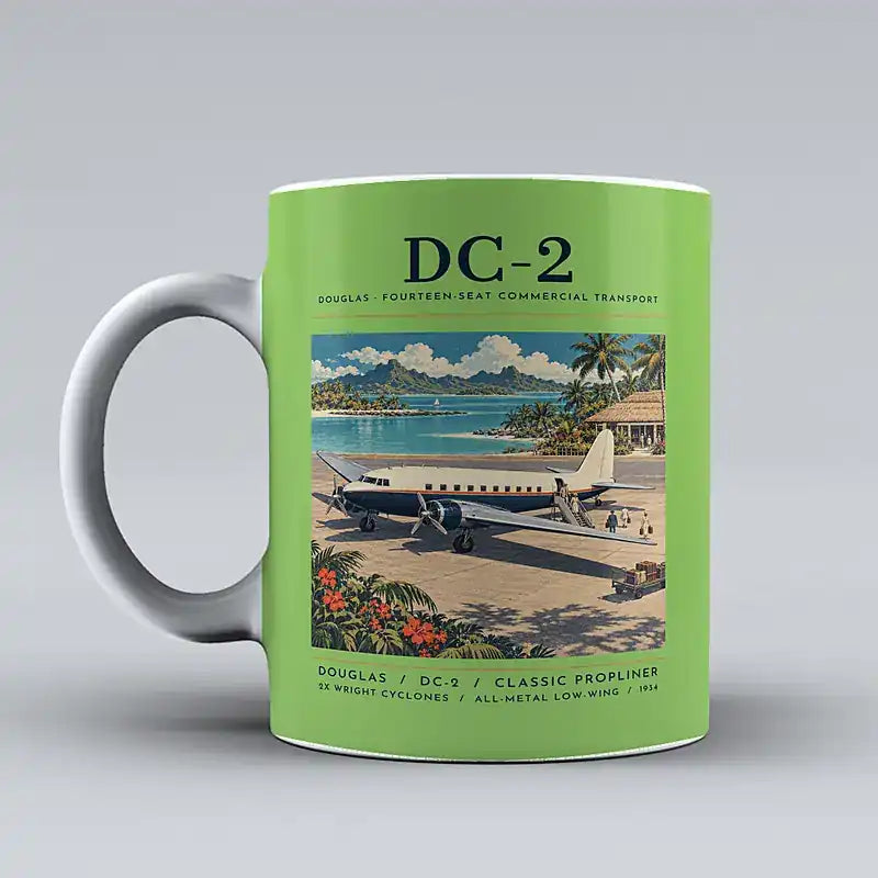 Douglas DC-2 - Poster - Mug - Light Green