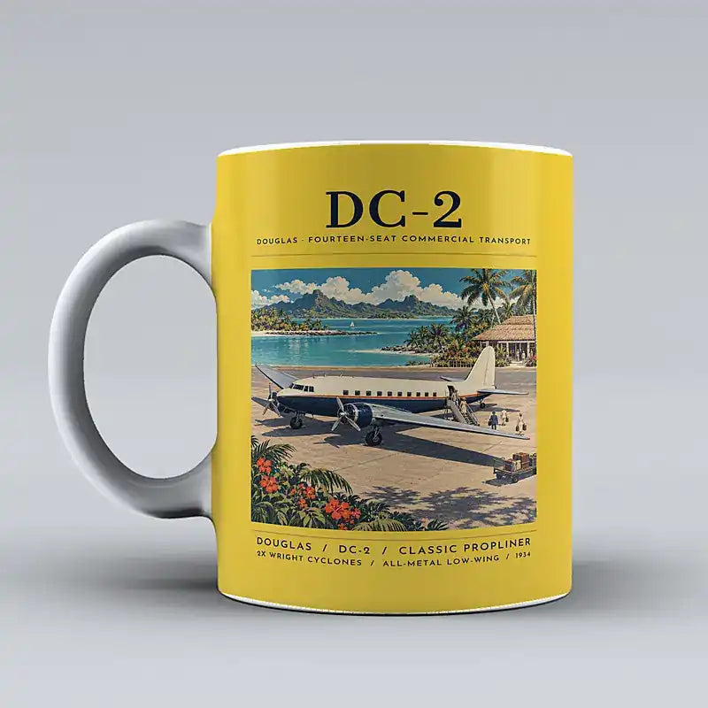Douglas DC-2 - Poster - Mug - Yellow
