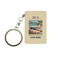 Thumbnail for Douglas DC-2 - Poster + Name - Key Chain - Beige