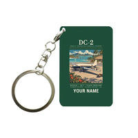 Thumbnail for Douglas DC-2 - Poster + Name - Key Chain - Dark Green