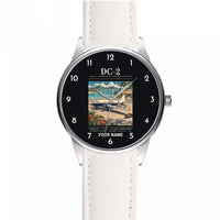 Thumbnail for Douglas DC-2 - Poster + Name - Leather Strap - White Leather Strap